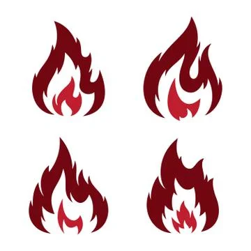 Set flame Stock Illustration