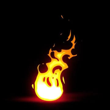 Set of flames Stock Illustration