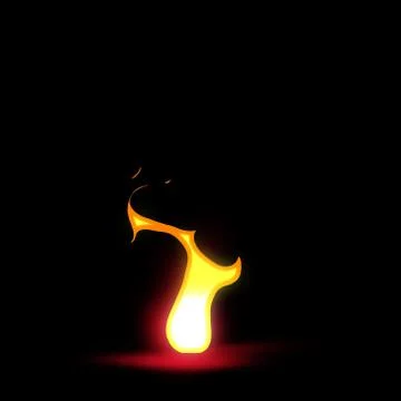 Set of flames Stock Illustration