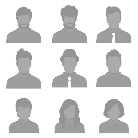 Set of flat avatars Stock Illustration
