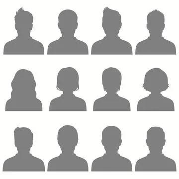 Set of flat avatars Stock Illustration