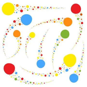 Set of flat colored isolated silhouettes of meteorites Stock Illustration