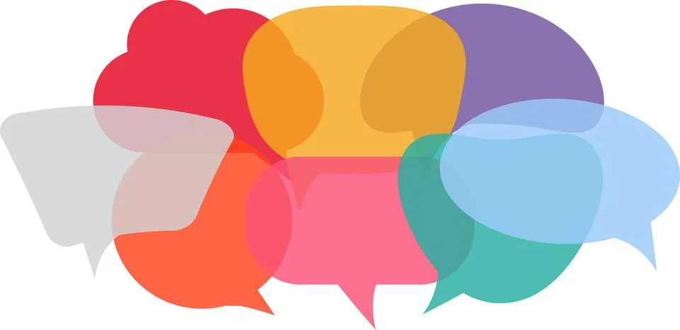 Set of Flat Colorful Speech Bubbles Transparent Icon Template Vector Design Иллюстрация