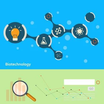 Set of flat design concepts for web and printing Stock Illustration