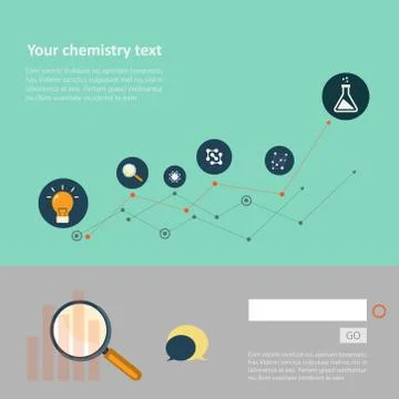 Set of flat design concepts for web and printing Illustrazione stock