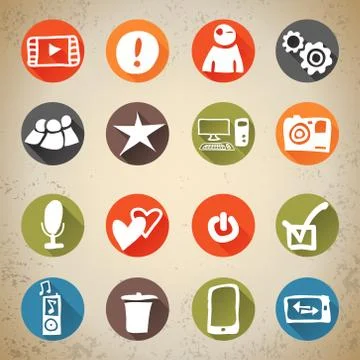Set of flat design icons for Web design and Internet marketing Illustrazione stock