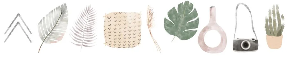 Set of flat geometry architecture elements, Moroccan stairs, walls, arch, arc Illustrazione stock