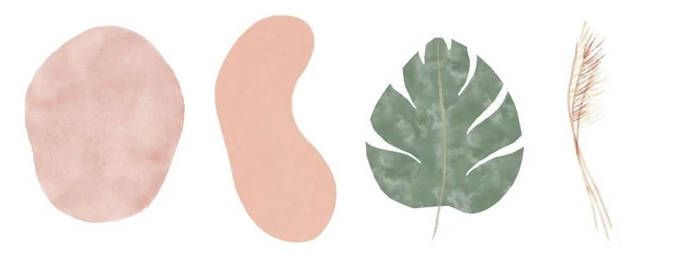 Set of flat geometry architecture elements, Moroccan stairs, walls, arch, arc Stock Illustration