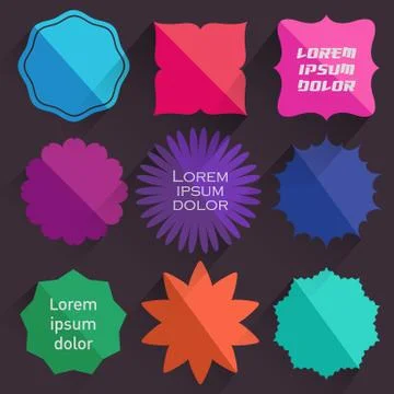 Set of flat icons Stock Illustration