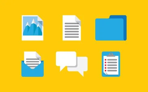 Set of flat icons Stock Illustration