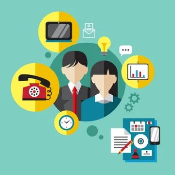 Set Flat Icons with Man of Different Professions. Builder, nurse, doctor Illustrazione stock