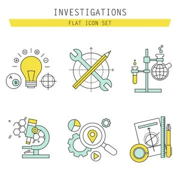 Set of flat line icons for web development. Icons for application development Illustrazione stock