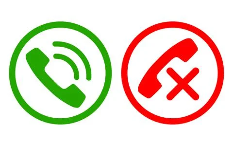 Set of flat phone icons. Vector illustration. Stock Illustration