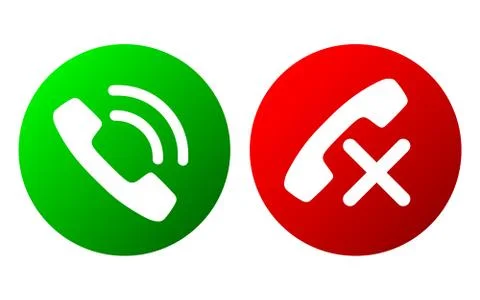 Set of flat phone icons. Vector illustration. Stock Illustration