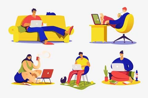 Set of flat vector concept illustrations 스톡 일러스트