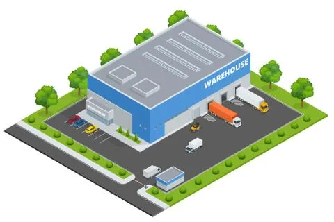 Set of flat vector on the theme of Logistics, Delivery Illustrazione stock