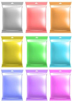 Set of flexible consumer packaging Illustrazione stock