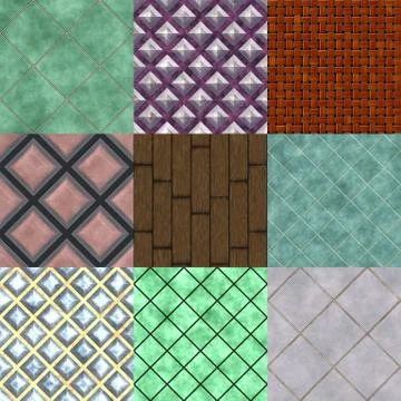 Set of floor seamless generated textures Stock Illustration