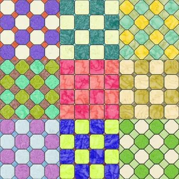Set of floor tiles seamless generated texture 스톡 일러스트