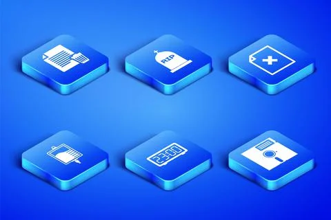 Set Floppy disk in the 5.25-inch, Delete file document, Digital alarm clock, IV Illustrazione stock