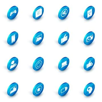 Set Floppy disk for computer data storage, Speaker mute, Tablet, Smartphone Stock Illustration