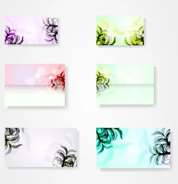Set for floral background Illustrazione stock
