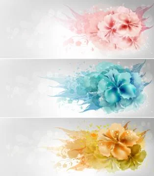 Set Of Floral Design Stock Illustration
