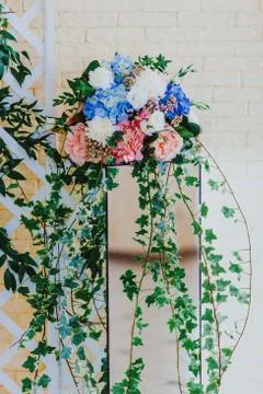 Set of floral elements Foto stock