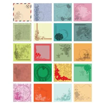 Set Of Floral Frame Stock-Illustration