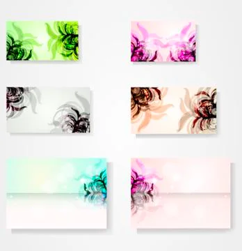 Set for floral vector background Stock Illustration