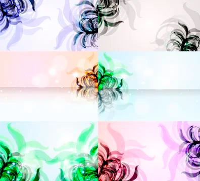 Set for floral vector background Stock-Illustration