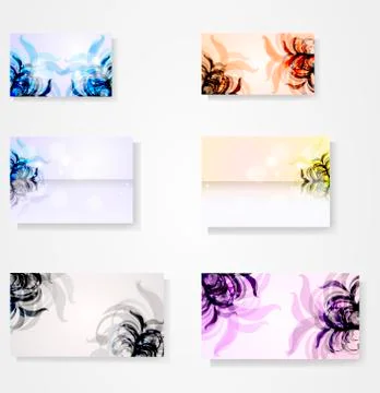 Set for floral vector background Illustrazione stock