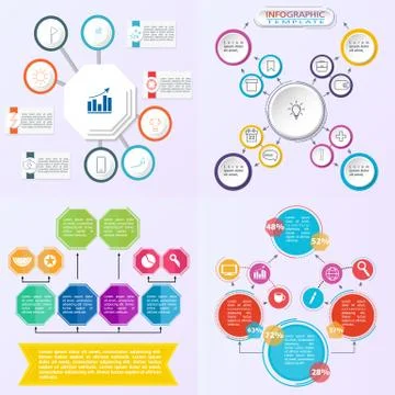 Set of flowchart elements different arrows for creating personalized charts. Stock Illustration