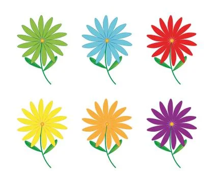 Set of flowers Stock Illustration