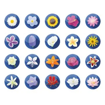 Set Of Flowers Stock-Illustration