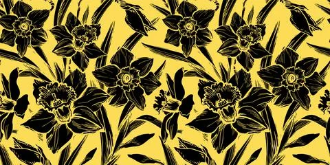 Set from flowers, stems, branches and leaves in vector flat style. Stock Illustration