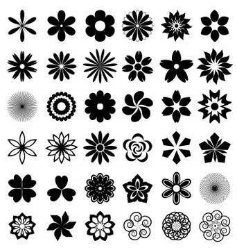 Set of flowers vector Stock Illustration