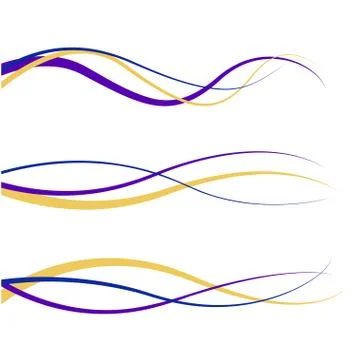 Set flowing curves Stock Illustration