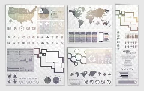 Set of flyer Stock Illustration