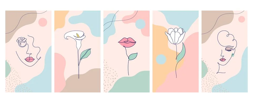 Set of flyer Stock Illustration