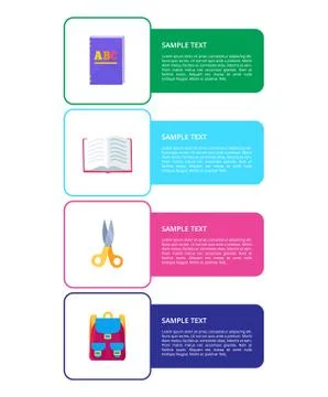 Set of Flyers Different Objects in Squares Vector 스톡 일러스트