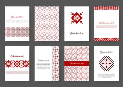 Set of flyers Stock Illustration