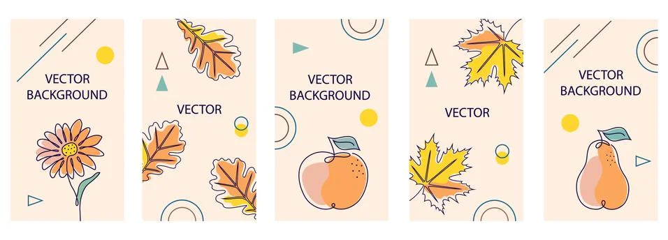 Set of flyers Stock Illustration