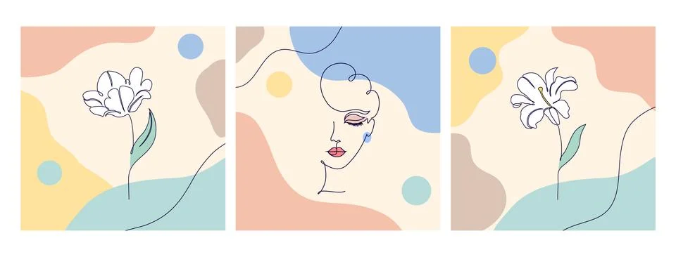 Set of flyers Stock Illustration