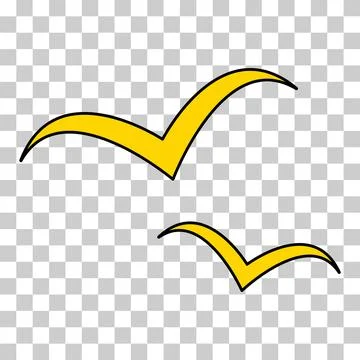 Set of flying bird design, nature freedom flock sign, vector illustration Stock Illustration