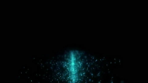 Set of Flying particles. Fluid flowing glowing dust. Stock Footage 112200762