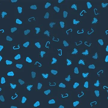Set Fog and cloud, Tornado, Celsius and Cloud on seamless pattern. Vector イラスト素材