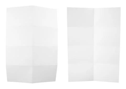 Set of folded A4 paper sheets Stock Photos