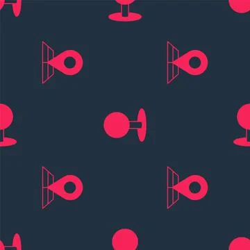 Set Folded map with location marker and Push pin on seamless pattern. Vector Stock Illustration