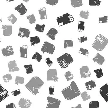 Set Folder and lock, Cloud storage text document, PSD file document and Document Stock Illustration